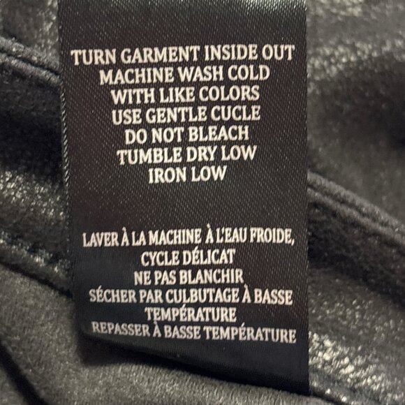 BLANKNYC Spray On Super Skinny Textured Ankle Pants Size 27 Black Rocker Biker - Picture 14 of 15